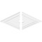 Ekena Millwork Diamond Architectural Grade PVC Ceiling Medallion, 40"W x 26 5/8"H x 3"ID x 14"C x 1"P, Two-Piece CMP40X26DD2-03000 - alternate 4